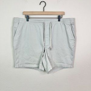 Lands' End Men's Beige Big Tall Drawstring Pull On Shorts Size XL  40 42 Cotton